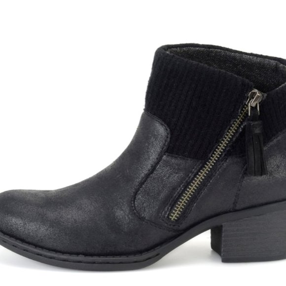 BORN B.O.C BENDELL BLACK ANKLE BOOTS WOMENS - Picture 4 of 4